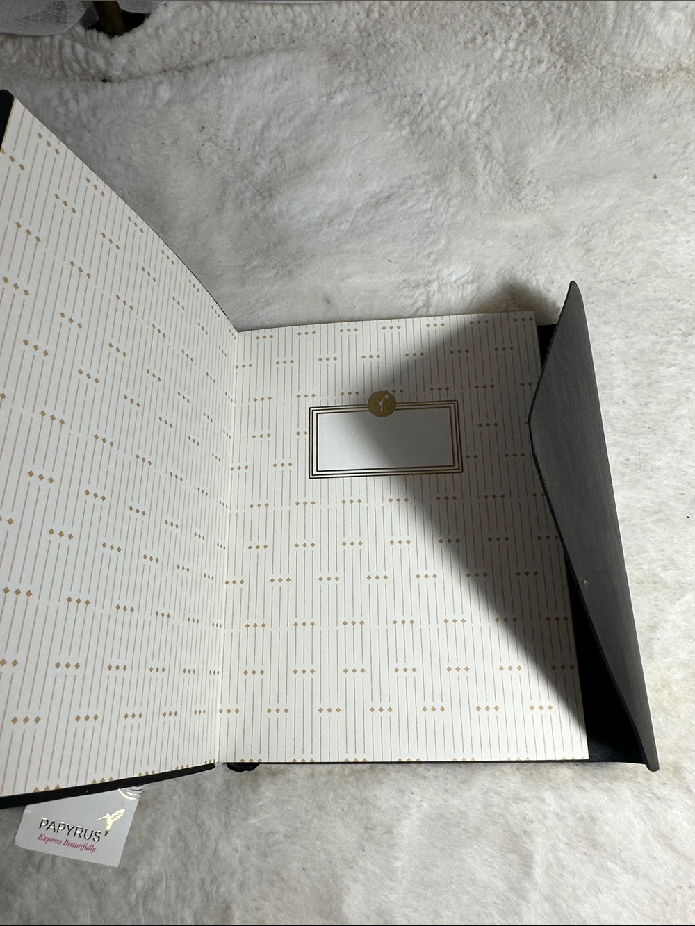 Papyrus black faux leather 240 page journal - Picture 3 of 4